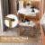 2-Tier Side Table Nightstand End Table Coffee Table w/ G-Shaped Steel Frame Perspective: right