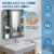 Bathroom Cabinet Single Door Shelves Wall Mount Cabinet W/ Mirror Grey Perspective: right