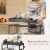 4-Tier Kitchen Bar Cart Rolling Serving Trolley Wine Rack Removable Tray Basket Perspective: right