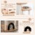 Gymax Cat Tree Cat Tower Cat Condo w/Platform Scratching Posts for Indoor Cats Beige Perspective: right