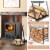 Firewood Rack Fireplace Wood Holder Storage Log Holder with Raised Base Perspective: right