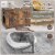 Wooden Cat Litter Box Enclosure Flip-Top Hidden Washroom Bench w/ Side Entrance Perspective: right
