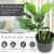 2 Pack Artificial Monstera Deliciosa Tree 4ft Faux Plant w/ Cement-Filled Pot Perspective: right