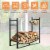 33'' Firewood Rack W/ Removable Kindling Holder Steel Fireplace Wood Perspective: right