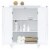 Elegant Home Fashions Wooden Bathroom Versailles Floor Storage Cabinet Space Saver, White Perspective: right