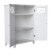Elegant Home Fashions Wooden Bathroom Floor Cabinet 2 Doors White Dawson 6841 Perspective: right