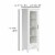 Elegant Home Fashions Wooden Bathroom Linen Cabinet Standing Tall Storage Space Saver, White Perspective: right