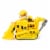 Paw Patrol™ Rubble's Bulldozer Toy Truck with Collectible Action Figure Perspective: right