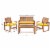Safavieh Ozark Wood 4 Piece Set in Brown and Yellow Perspective: right