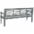 Safavieh Karoo Classic Garden Bench in Ash Gray Perspective: right