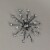 Jeweled 3D Black Bursting Star Wall Sculpture Set of 3 - Black Perspective: right