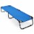 Gymax Folding Camping Bed Outdoor Military Cot Sleeping Blue Perspective: right