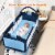 Blue Baby Crib Playpen Playard Pack Travel Infant Bassinet Bed Foldable Perspective: right