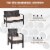 Costway 4PCS Patio Rattan Conversation Furniture Set Cushioned Seat Glass Table Perspective: right