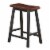 Gymax Set of 2 Bar Stools 24''H Saddle Seat Pub Chair Home Kitchen Dining Room Brown Perspective: right