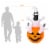 Costway 6FT Halloween Inflatable Ghost Pumpkin-Halloween Blow Up Yard Decoration Perspective: right
