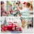 Costway 8ft Snow Flocked Christmas Tree Glitter Tips w/ Pine Cone & Red Berries Perspective: right