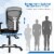 Costway Mesh Office Chair 3-Paddle Computer Desk Chair w/ Adjustable Seat Black Perspective: right