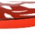 LeisureMod Devon Modern Glass Top Aluminum Base Outdoor 31.1  Bistro Red Table Perspective: right