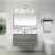 Lighting JOYCE Contemporary 4 Light Chrome Bath Vanity Fixture 28 Width Perspective: right
