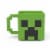 Zak! Designs Minecraft Creeper Ceramic Sculpted Mug Perspective: right