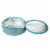Insulated Round Thermal Casserole Food Carrier for Lunch, Teal and Grey Perspective: right