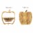 Juvale Apple Design Collapsible Bamboo Fruit Bowl - Fruit Basket, Brown, 10.5 x 11.7 x 8.7 Perspective: right