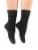 Legale Turn Cuff Rayon Socks - Black Perspective: right