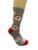 Legale All Over Santa Christmas Crew Socks - Grey Perspective: right