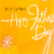 Father's Day Card #25: Hallmark Father's Day Card (Orange Starbursts Happy Father's Day Wishes) Perspective: right