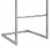 Lucas 26  Counter Height Barstool in Brushed Stainless Steel Finish and White Faux Leather Perspective: right