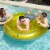 Swimline 72 Inch Swimming Pool Inflatable Sun Tan Lounger Island Float, Yellow Perspective: right