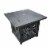 Endless Summer Charles 30 Inch Square Outdoor UV Printed LP Gas Fire Pit Table Perspective: right