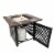 Endless Summer Nate 30 Inch Square Outdoor UV Printed LP Gas Fire Pit Table Perspective: right