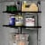 Keter 40 Inch All Weather Steel Reinforced Utility Storage Shed Shelf Kit, Black Perspective: right