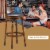 Costway Set of 4 29'' Swivel Bar Stool Leather Padded Dining Kitchen Pub Chair Backless Perspective: right