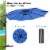 Costway 10FT Patio Offset Hanging Umbrella Easy Tilt Adjustment 8 Ribs Backyard Blue Perspective: right