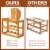 Costway 3-Tier Rubber Wood Wine Rack 12 Bottles Wine Display Holder Tabletop Bar Kitchen Perspective: right