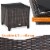 Costway 3PCS Patio Rattan Furniture Set Cushioned Sofa Coffee Table Garden off White Perspective: right
