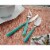 Hampton Forge Tomodachi Dali Flatware Set - Turquoise/Silver Perspective: right