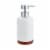 VCNY Home Ceramic Bathroom Accessory Set - White/Wood Perspective: right