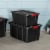 Sterilite 15 gal Stackable Latched Industrial Tote with Tie Down Holes, (6 Pack) Perspective: right