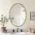 ANDY STAR Modern 24 x 36 Inch Oval Wall Hanging Bathroom Mirror, Brushed Bronze Perspective: right