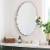 ANDY STAR Modern 22 x 34 Inch Oval Wall Hanging Bathroom Mirror, Brushed Gold Perspective: right