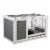 FX070 - Luxury 2-Storey Grey White Wooden Pet House Box - Comfy Cabin for Small Animals Perspective: right