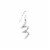 Elements Silver Plated Crystal Spiral Drop Earrings Perspective: right