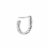 Elements Silver Plated Crystal Post Hoop Earrings Perspective: right