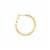 Elements 14K Gold Over Brass 30mm Diamond Cut Hoop Earrings Perspective: right