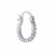 Elements Silver Plated Click-Top Hoop Earrings Perspective: right