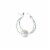 Elements Silver Plated Pearl Hoop Earrings Perspective: right